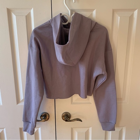 Lazypants Cropped Purple Hoodie - Picture 2 of 9